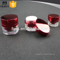 15 ml 30 ml 50 ml UV proceso tarro de envasado cosmético rojo para crema